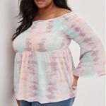Torrid Pastel Smocked Babydoll Off The Shoulder Top - 3 (3X) - Women's Plus Size Photo 7