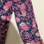 🎄Napa Valley Pink and Navy Floral Long Sleeve Top Size L Photo 2