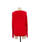 Nation Ltd  Red Pullover Crewneck Long‎ Sleeve Raglan Top Size Small Photo 4