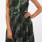Cooperative Polka Dot Fit & Flare Mini Dress Cutouts Green Black Skater size 6 Photo 1
