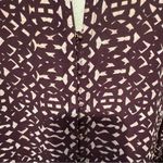 Ivanka Trump  Burgandy Dressy LS Blouse Women’s L Half Clasp Button Office Wear Photo 1