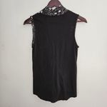 Loft  Blouse Tank Top Floral Faux Wrap Black Business Casual Neutral V-Neck Photo 4