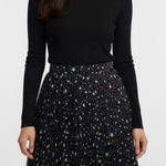 IN AWE | Star Pattern Accordion Pleat Circle Skirt Sz M Black Size M Photo 0