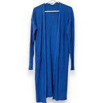 Tea N Rose  women's size small vibrant blue long duster cardigan with pockets Photo 7