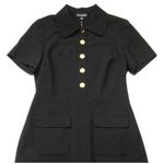 J.Crew NWT Collared Sheath in Black Bi-stretch Wool Blend Dress 6 $298 Photo 6