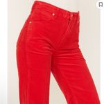 Wrangler - High-Rise Red Corduroy Flare Pants size 32 X 32 Photo 4
