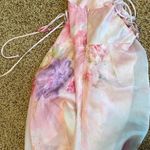 For Love and Lemons Lisa Sheer pink Floral Maxi Dress small Photo 7