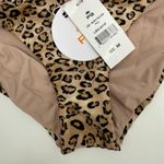PQ SWIM PILYQ Bikini Bottoms Leo Size Medium NWT Basic Ruched Full Leopard Swim Brown Photo 7