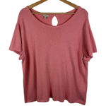 Talbots  Woman Knit Short Sleeve Sweater Size 3X‎ Pink Back Bow Preppy Feminine Photo 0