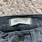Madewell  9 Inch High Rise Skinny Denim Jeans Grey Size 25 Distressed Hems Photo 2
