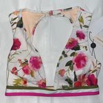 Nanette Lepore Plunge Halter Swim Bikini Top Floral “Silk Blossoms” Women’s 4 Photo 6