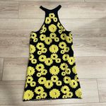 Urban Outfitters NWT  Charlie Yellow Black Floral Knit Halter Mini Dress Size M Photo 1