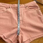 ZARA Women's Pink Denim Jean Shorts high waisted Sz 14 US Photo 3