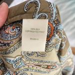 Tommy Bahama  Silk Paisley Blue Brown Yellow Floral Print Button Dress Shirt-12 Photo 4