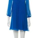 Diane Von Furstenberg  DVF Fenobe Silk Mini Dress Cerulean Blue 6 Photo 0