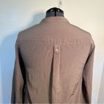 Zoa  New York Popover Blouse Tan Gray Photo 7