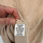 209wst38 Midi Tan Suede Like Pocket Dress Women’s Size Small Modern Classic Chic Photo 2