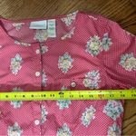 Liz Claiborne VTG 90’s Red White Polka Dot Floral Midi Cottage Dress Size 8 Photo 10