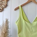 Free People  bodysuit Medium v back yellow lime Photo 3