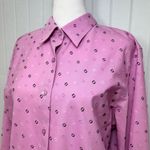 Foxcroft  Wrinkle Free Shaped Fit Pink Button-Up Shirt with Pattern‎ Size 16 Photo 1