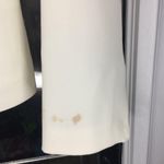 OVI Women Crepe Draped Open Front Collared Jacket Blazer White Size L Photo 6