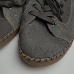BIZA AZTEC 2 GRAY SUEDE LEATHER EMBOSSED FLORAL BOHO SNEAKERS WOMENS 41 Size 10 Photo 3