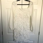 Missguided NWT White  Tall Ruched Long Sleeve Poplin Square Neck Mini Dress 8 Photo 1