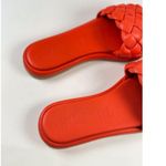 Seychelles  Bellissima Sandals Orange Leather Flat Puffy Woven Slides US 7.5 Photo 5