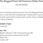 Ragged Priest NWT  Exclusive UO Glitter Wave Jean in Brown Photo 3