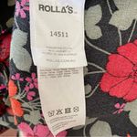 Rolla’s Cleo Rambling Floral Mini Wrap Dress size medium Black Red Pink Flowers Photo 9