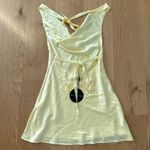 White Fox Boutique White Fox Mini Dress Halter Neck Truth Be Told Size M Lemon Photo 4