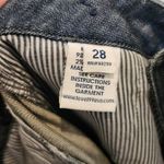 Level 99 Dark Wash Denim Back Slit Knee Length Straight Pencil Skirt Size 28 Black Photo 10