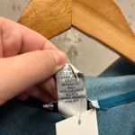 American Vintage Vintage Y2K Teal Blue Fleece Velvet Zip Rhinestone Studded Track Suit Jacket L Photo 3