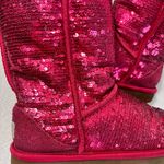 UGG  Australia Red Sequin  Women's Boots Size‎ 7 Photo 4