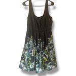 Vintage Y2K 90s Maurices floral satiny silky mini cocktail dress sz S Party Y2K Blue Photo 3