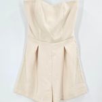 NWT Song of Style Strapless Smocked Romper Cream Size S Photo 0