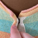 J.Jill rainbow striped knit art to wear cardigan size M Photo 7