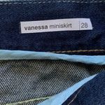 Paper Denim & Cloth Skirt Vanessa Dark Wash Distressed Jean Mini Skirt Size 28 Photo 2