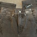 EXPRESS Super High Waisted Black Tonal Snakeskin Print Slim Ankle Jeans Sz 2 New Photo 8