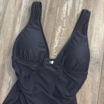 J.Crew  Navy Plunge V-neck One Piece Swimsuit 10 Photo 5