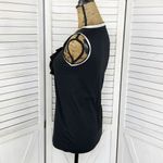 Grace Liola Ruffle Bib Tank Top Shirt Black White Small Photo 1