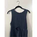 Isabel Navy Blue Maxi Dress with Front Cutout Size Large Photo 3