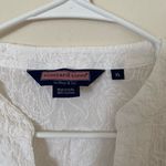 Vineyard Vines Women’s  White Tropical Embroidered Blouse Size XL Photo 3