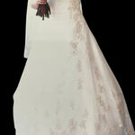 David's Bridal . Style T8818 size 10 wedding dress. 
Worn once. Was cleaned. Photo 0