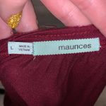 Maurice's  Maroon pleated lightweight stretchy long sleeve top Photo 5