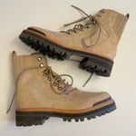 Marc Fisher NWOT Izzie 2 Leather Combat Alligator Print Lace Up Boots Size 8.5 Photo 1