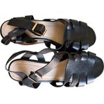 Charlotte Russe Womens  Platform Strappy Black Wedge Cork Ankle Strap Sandals - 9 Photo 1