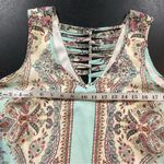 Live and let live  Womens Large Sleeveless  Boho Dress Chiffon Paisley Photo 6