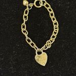 Juicy Couture  Gold Tone Heart Charm Bracelet Photo 0