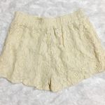 Lace Bohemian Hippy High Waist Shorts Tan Photo 1